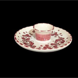 Paul Vogt  P.V. candle holder  floral design Red Farmhouse  Cottage